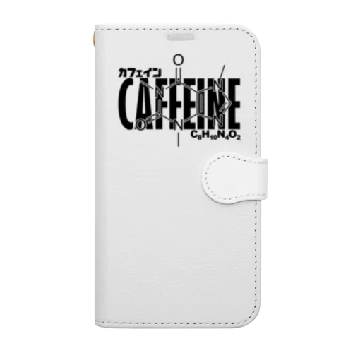 化学Tシャツ：カフェイン：コーヒー：紅茶：化学構造・分子式：科学：学問：理系 Book-Style Smartphone Case