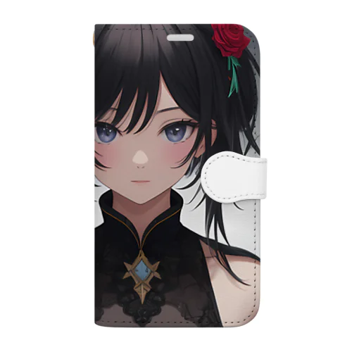 花飾りの少女 Book-Style Smartphone Case