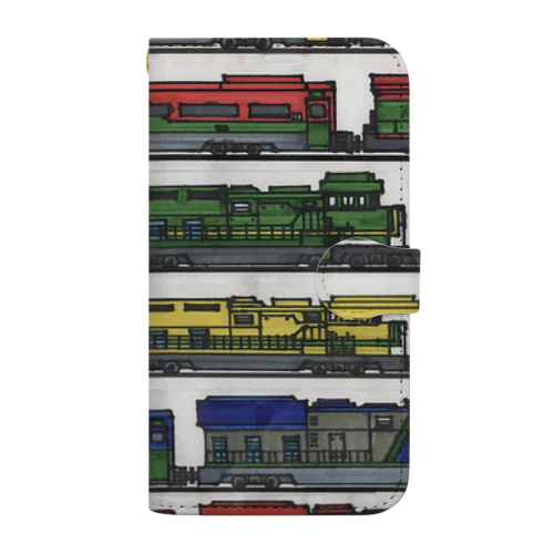 カラフルディーゼル機関車 Book-Style Smartphone Case