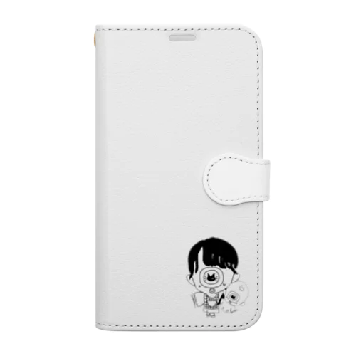 隻くんのママ×ちび隻くん👁 Book-Style Smartphone Case