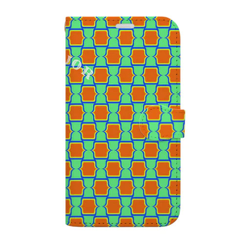 VINCA MAJOR -retro tile- Book-Style Smartphone Case