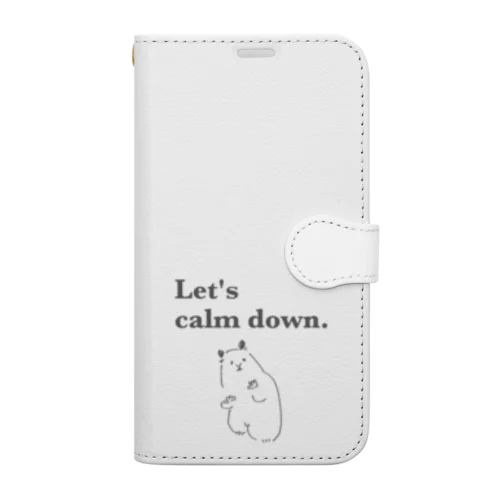 キンクマハムスターおもちの『落ち着いていこう』 Book-Style Smartphone Case