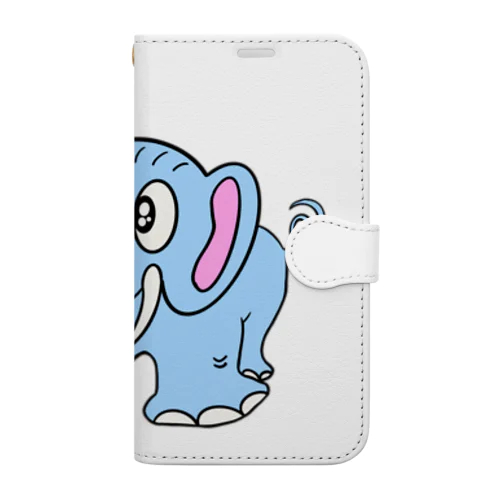 0008・青いぞうさん（じゅうにブランド） Book-Style Smartphone Case