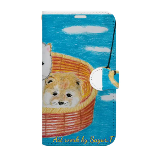 シバイヌ（子犬）バージョン2 Book-Style Smartphone Case