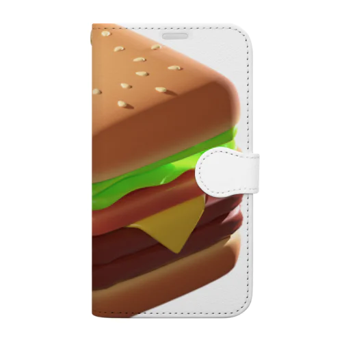 Cube Hamburger 手帳型スマホケース