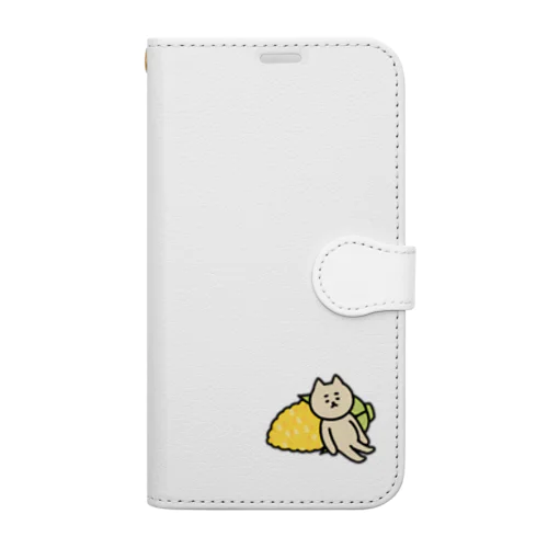 ねこもろこし（ダルっ） Book-Style Smartphone Case