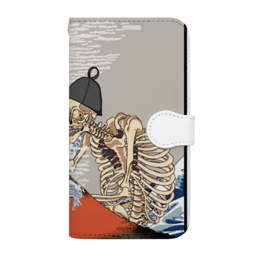 赤富士蒸気浴　熱風爽快 Book-Style Smartphone Case