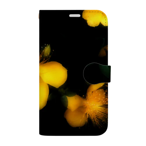 凛と咲く黄花 Book-Style Smartphone Case