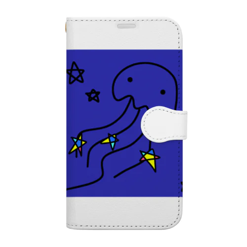 天の川クラゲ Book-Style Smartphone Case