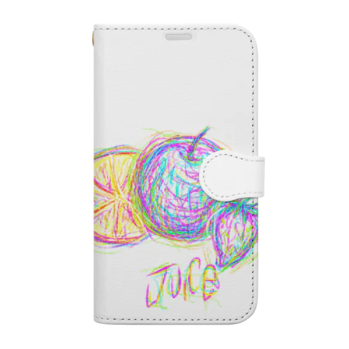 Juice fruits mix-white&pale color Book-Style Smartphone Case