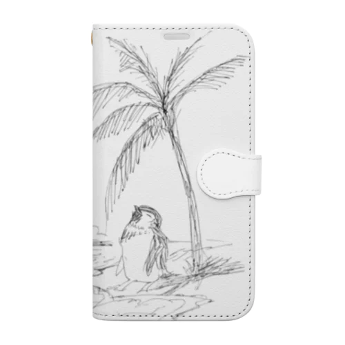 夏のペンギン　サマーバケーション Book-Style Smartphone Case