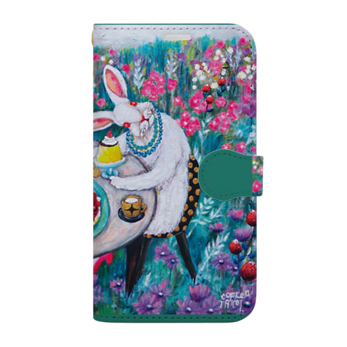 うさぎお花畑 Book-Style Smartphone Case