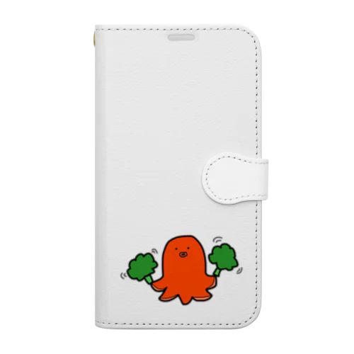 応援してくれるタコさんウィンナー Book-Style Smartphone Case