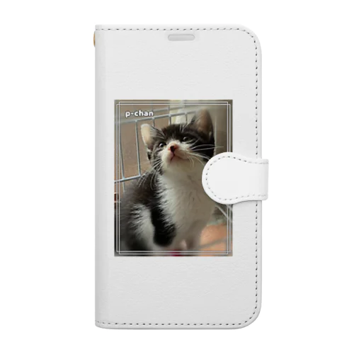 保護猫Pちゃん【ロゴなし】 Book-Style Smartphone Case