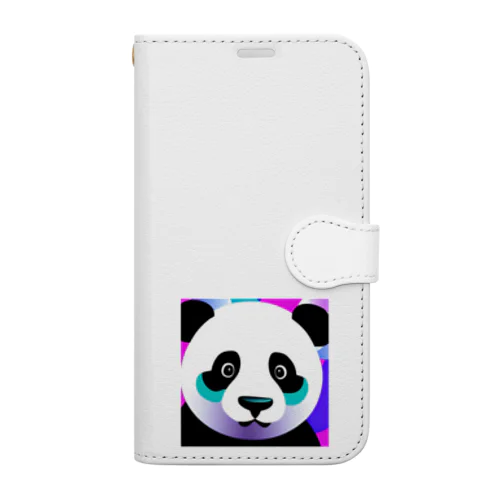 蛍光ポップPANDA 手帳型スマホケース