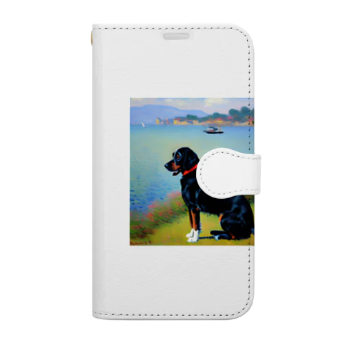 モネの犬 Book-Style Smartphone Case