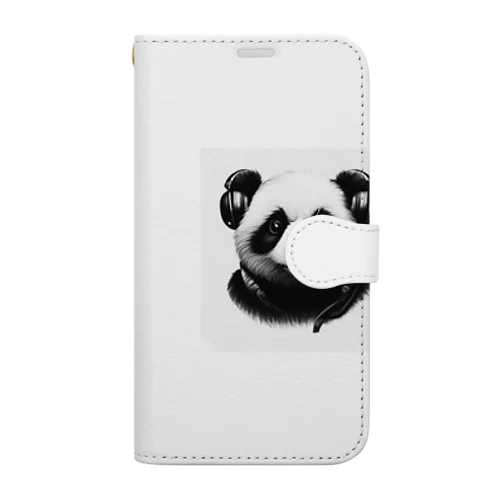 Headphones & Pandas（ヘッドホン & パンダ） Book-Style Smartphone Case