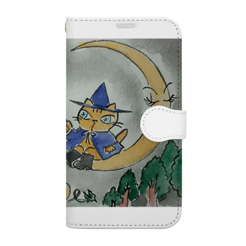 ハッピーハロウィーンマジカルキャット Book-Style Smartphone Case