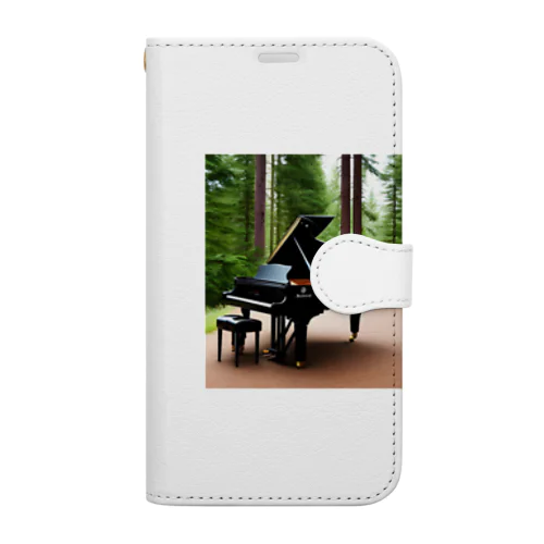 森のピアノ Book-Style Smartphone Case
