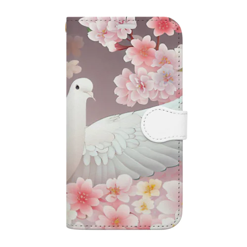 夢幻　鳩　優雅 Book-Style Smartphone Case