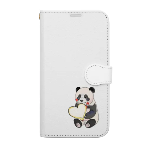 愛を送るパンダ Book-Style Smartphone Case