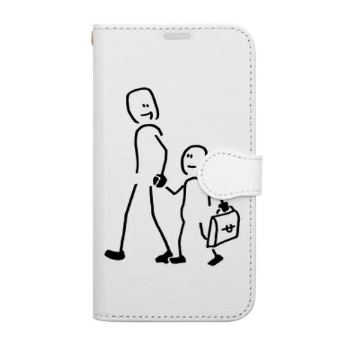 親子手つなぎデートくん Book-Style Smartphone Case