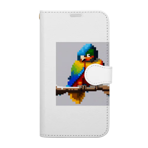 ドット絵の鳥 手帳型スマホケース