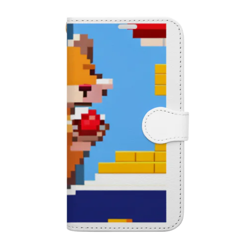 ドット絵ハムスター 手帳型スマホケース