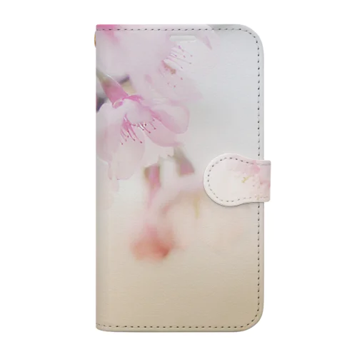 河津桜 手帳型スマホケース