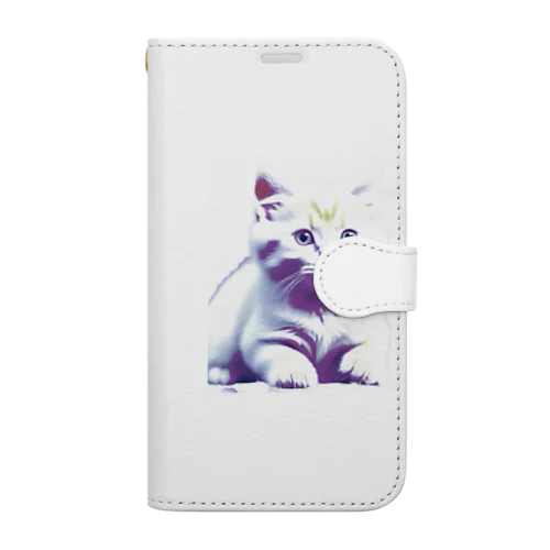 セピア猫ちゃん Book-Style Smartphone Case