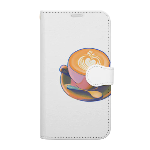 カフェ好き Book-Style Smartphone Case