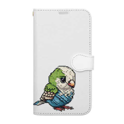 ドット絵のインコ２ Book-Style Smartphone Case