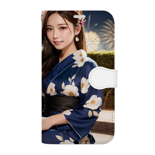 ゆき　AI美女(浴衣ver) Book-Style Smartphone Case