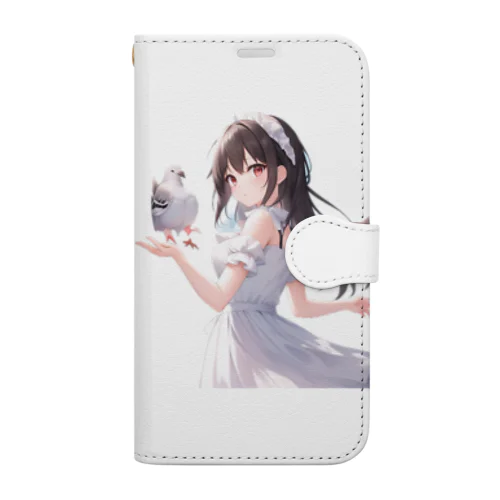 鳥界のアイドル❤️鳩のハトコ様 Book-Style Smartphone Case