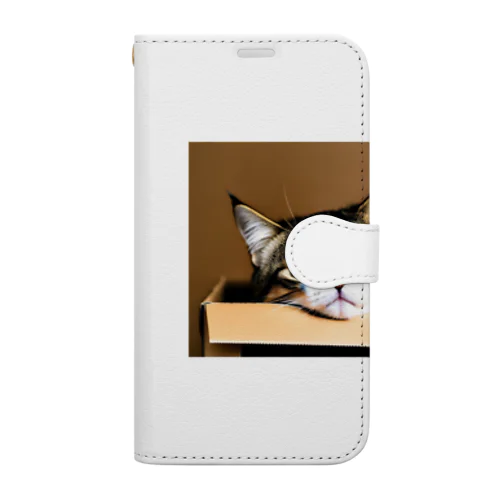 箱に入った可愛い猫 Book-Style Smartphone Case