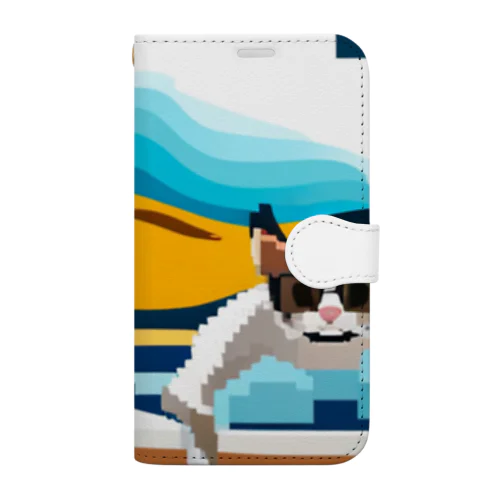 サーファー猫 Book-Style Smartphone Case