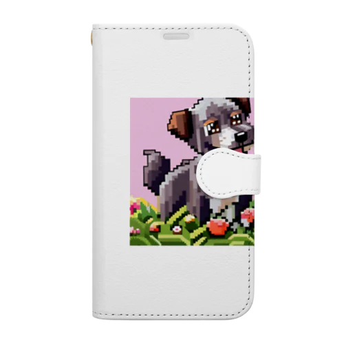 ドット絵の犬 Book-Style Smartphone Case