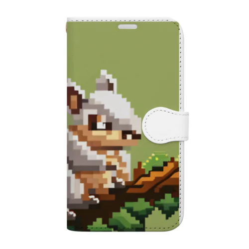 ドット絵のりすくん Book-Style Smartphone Case