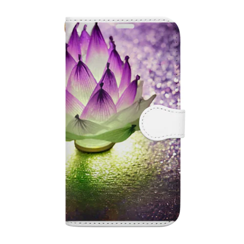 紫の蓮 Book-Style Smartphone Case