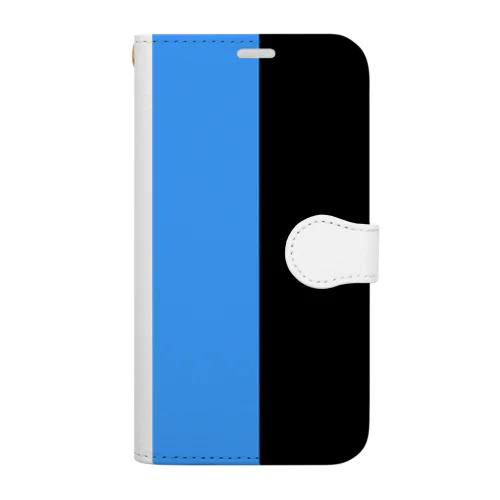 青と黒 Book-Style Smartphone Case