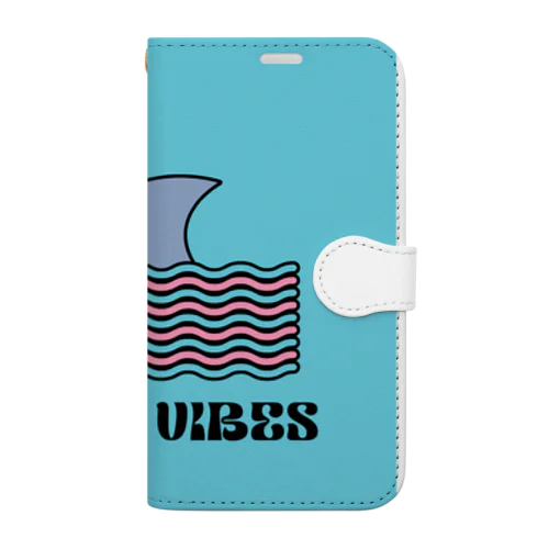 white beach vibesデザイン Book-Style Smartphone Case