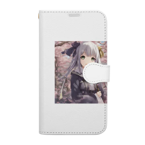 スクール萌え女子 Book-Style Smartphone Case