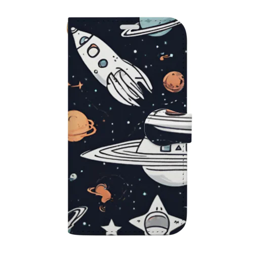 宇宙探検 Book-Style Smartphone Case