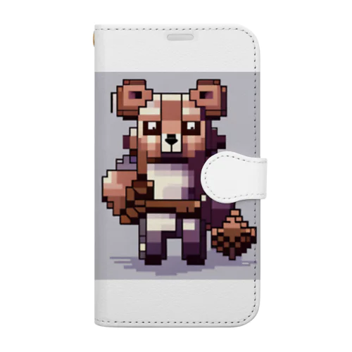 ドット絵ー動物戦士メカニック小熊 Book-Style Smartphone Case