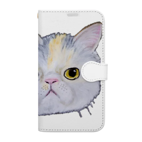 チョークアートのエキゾチックショートヘア😺 Book-Style Smartphone Case