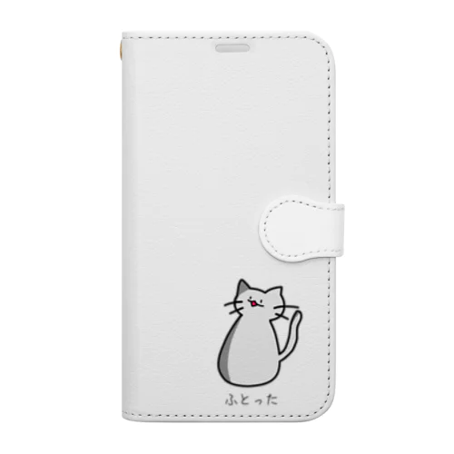 太った（かもしれない）ねこちゃん 手帳型スマホケース