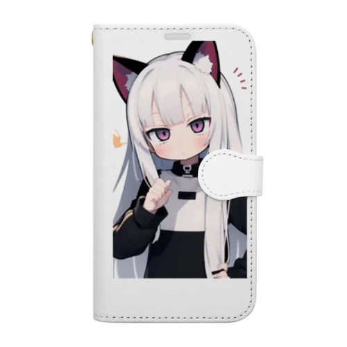 キュート＆ワイルドな髪の女の子 Book-Style Smartphone Case