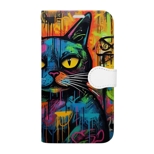 サイバーパンク猫 Book-Style Smartphone Case