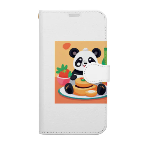 食いしん坊パンダ Book-Style Smartphone Case