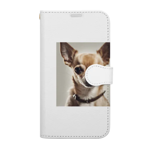 見つめる犬 Book-Style Smartphone Case